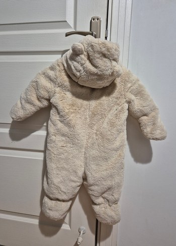 Kürklü Bej Unisex Bebek Tulumu - Görsel 2