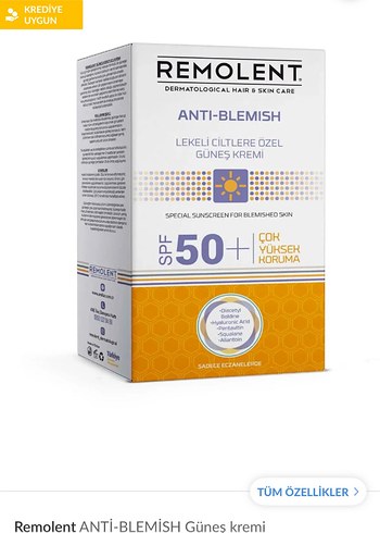 Remolent SPF 50+ Akneye Eğilimli Güneş Kremi - Görsel 2