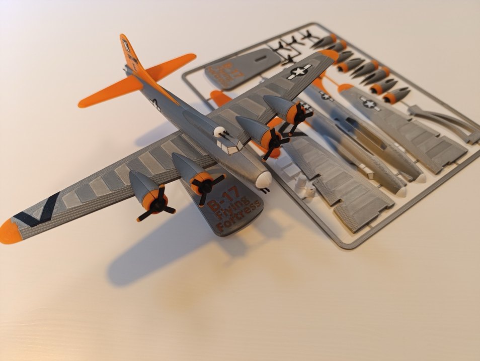 Gri B-17 Model Uçak Seti - Görsel 2