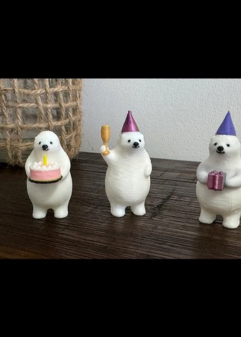 Renkli Doğum Günü Ayı Figürleri Seti - Görsel 2