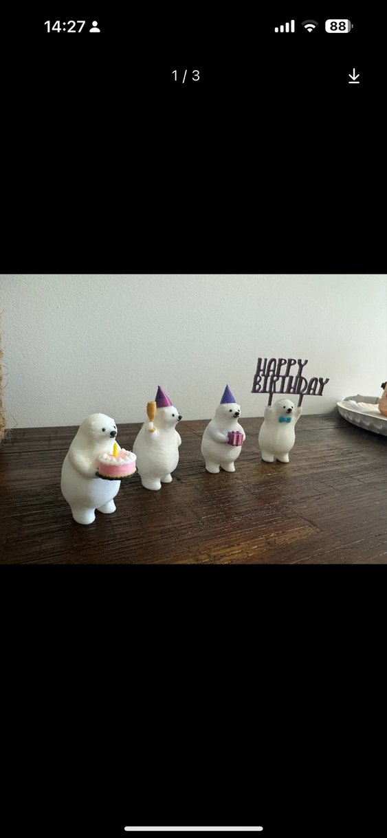 Renkli Doğum Günü Ayı Figürleri Seti - Görsel 4