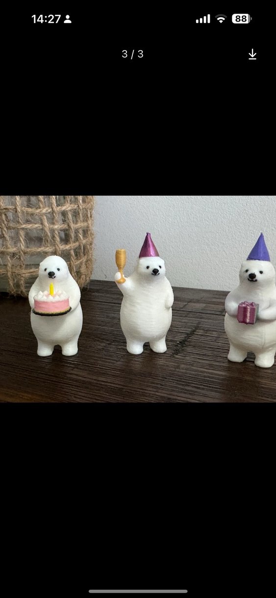 Renkli Doğum Günü Ayı Figürleri Seti - Görsel 2