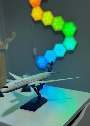 Renkli Altıgen LED Duvar Lambası - Görsel 2