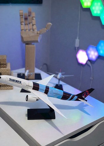 Renkli Mavi Model Uçak Seti - Görsel 2