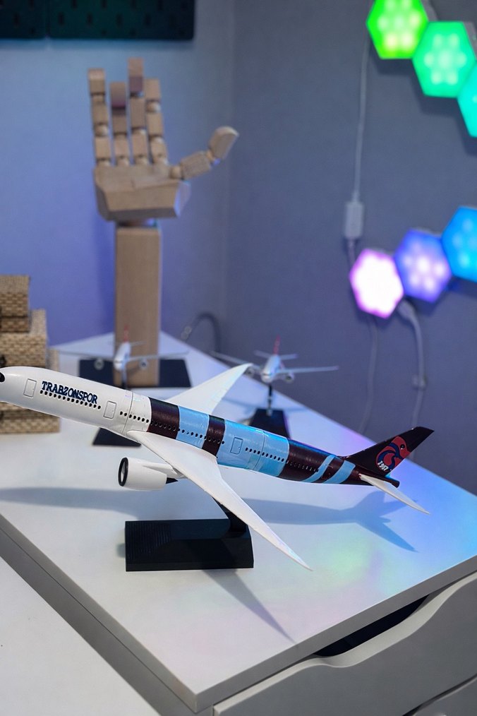 Renkli Mavi Model Uçak Seti - Görsel 2