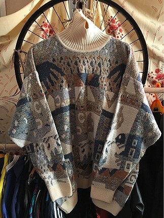 Vintage yarasa kol sweatshirt