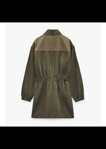 Kadın Haki Kamuflaj Kemerli Uzun Parka - Görsel 2