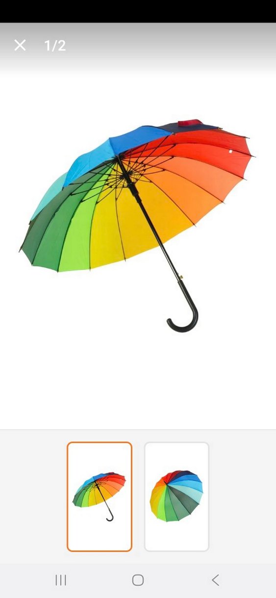 Kadın Çok Renkli Pilili Şemsiye - Görsel 3