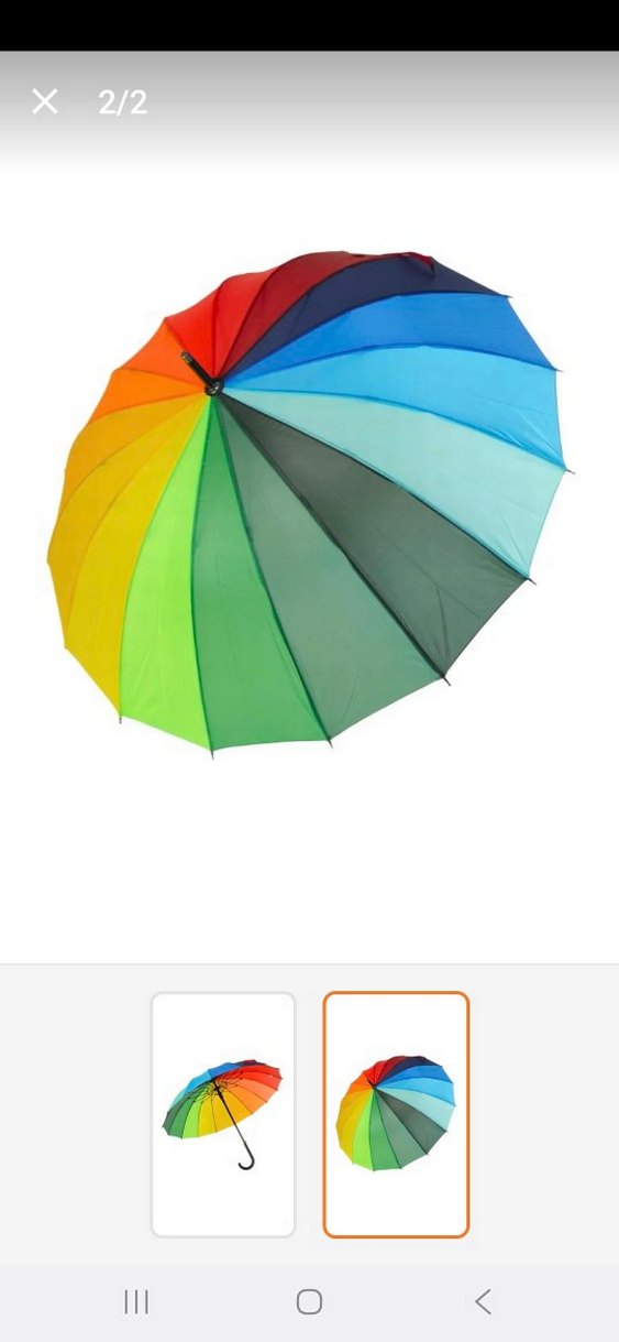 Kadın Çok Renkli Pilili Şemsiye - Görsel 2