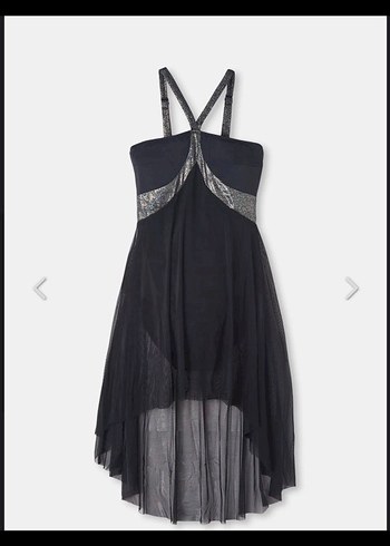 DAGİ Siyah Drapeli Gotik Mini Mayo - Görsel 2