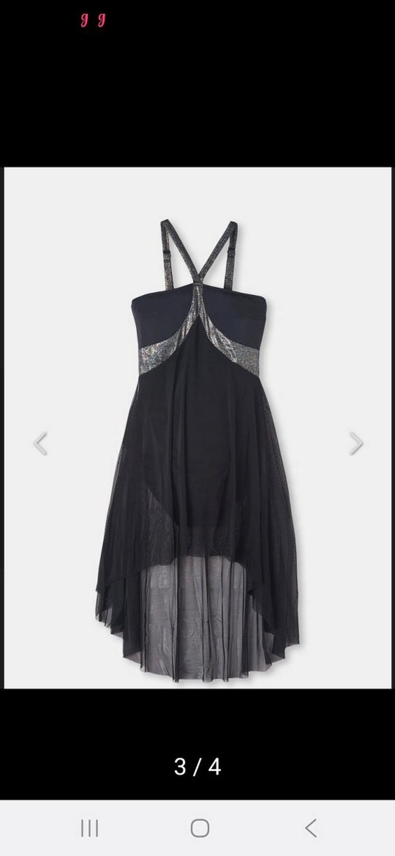 DAGİ Siyah Drapeli Gotik Mini Mayo - Görsel 2