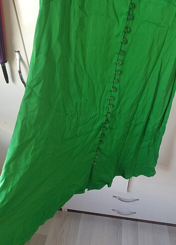 s Beden yeşil Renk Orjinal yurtdisi marka elbise 