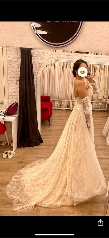 36-38 BEDENE UYUMLU HELEN MODEL GELİNLİK - Görsel 3