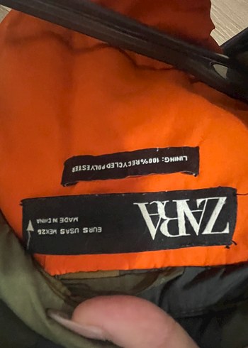 Zara Kadın Kamuflaj Desenli Fermuarlı Ceket