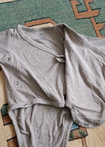 Gri Uzun Kollu Bebek Kız Body - Görsel 3