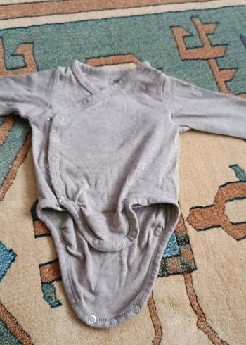 Gri Uzun Kollu Bebek Kız Body - Görsel 2