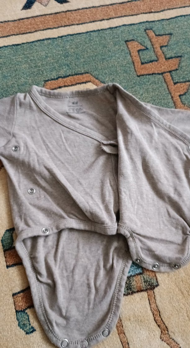 Gri Uzun Kollu Bebek Kız Body - Görsel 3