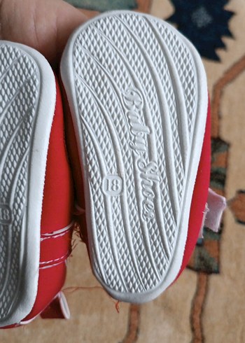 Kız Bebek Kırmızı Nakışlı İlk Adım Ayakkabısı - Görsel 2