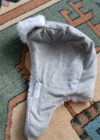 Gri Kürklü Çocuk Kulaklık Şapka - Görsel 2