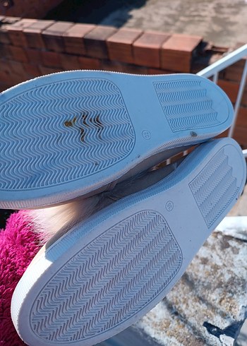 Beyaz Tüylü Kadın babet Ayakkabı - Görsel 5