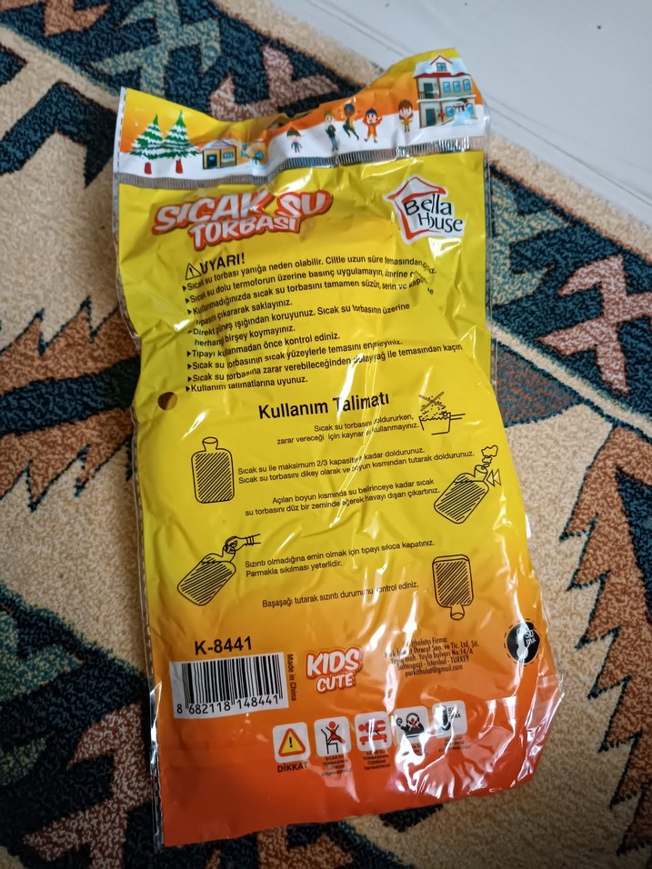 Çocuklar ve büyükler için renkli yeşil sıcak su torbası - Görsel 5