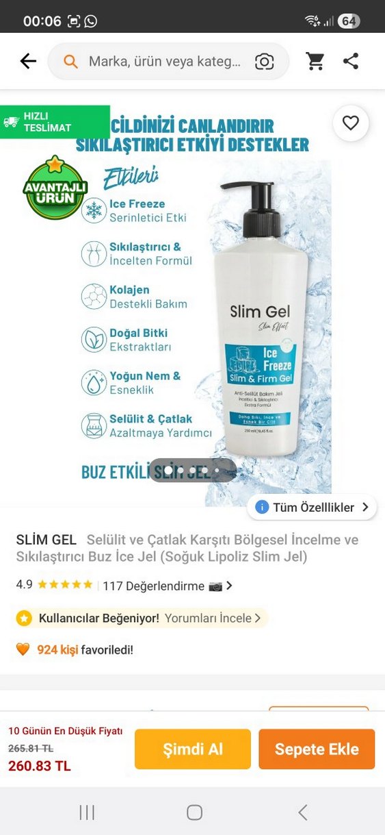 Buz Etkili Slim Jel 250ml - Görsel 2