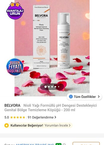 Belvora Floréa Genital Bölge Temizleme Köpüğü 200 ml - Görsel 4