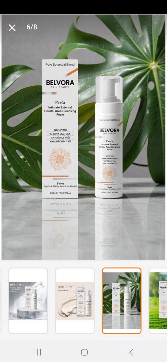 Belvora Floréa Genital Bölge Temizleme Köpüğü 200 ml - Görsel 2