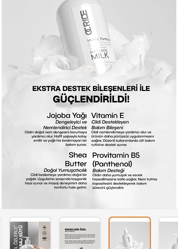 Ocride Erkek Masaj Sütü 250 ml - Görsel 2