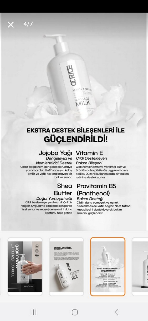 Ocride Erkek Masaj Sütü 250 ml - Görsel 2