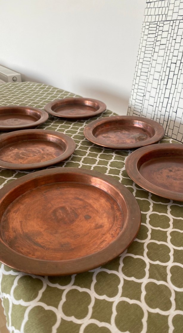 Parlak Kahverengi Geleneksel Tabak Seti - Görsel 4