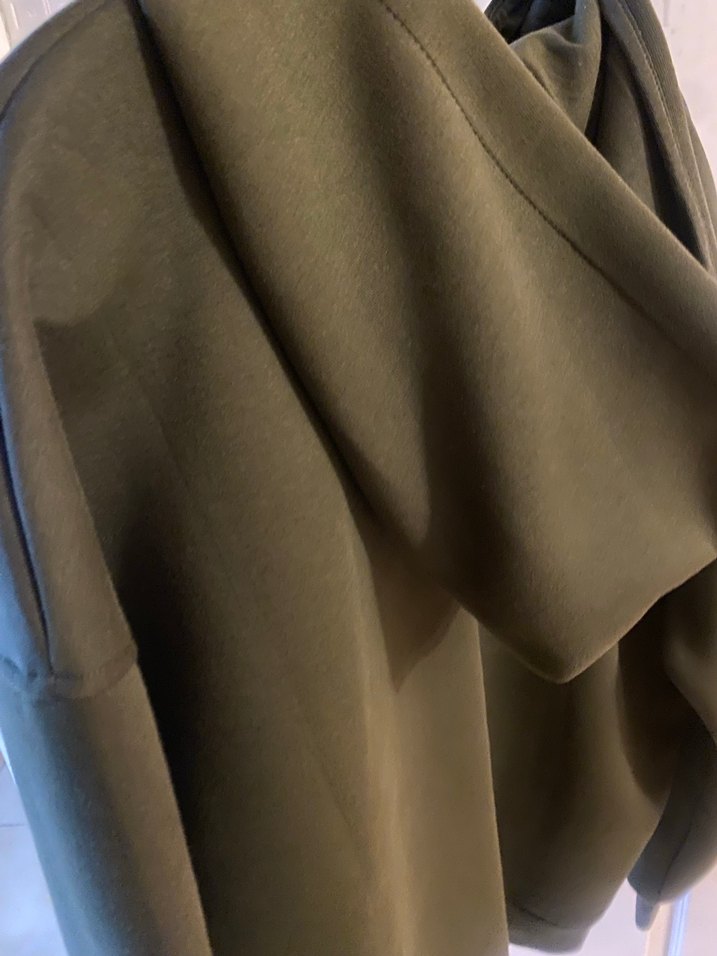 Haki Fermuarlı Yüksek Yakalı Sweatshirt - Görsel 5