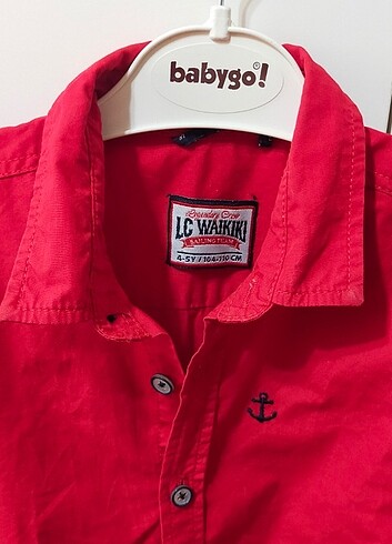 LC Waikiki LCW 4-5 yaş kırmızı gömlek 
