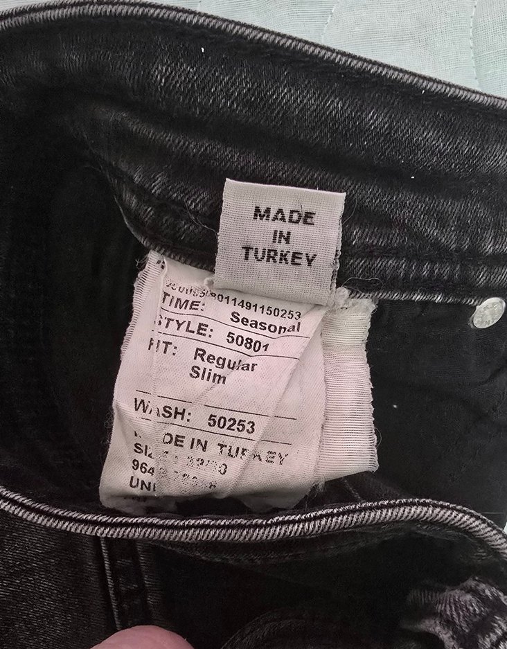 Siyah Regular Fit kadın Kot Pantolon - Görsel 4