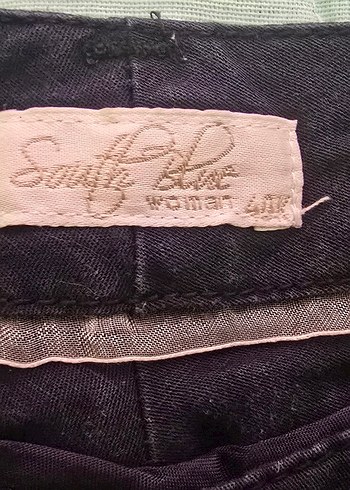 Kadın Siyah ince Denim Rahat Kesim Pantolon - Görsel 5