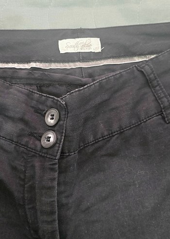 Kadın Siyah ince Denim Rahat Kesim Pantolon - Görsel 3