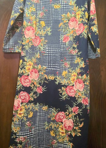 Çiçek Desenli Uzun Bohem Elbise - Görsel 2