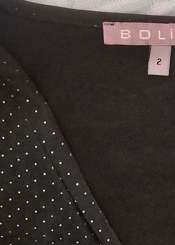 Puantiyeli V Yaka Drapeli Kadın Bluz - Görsel 5