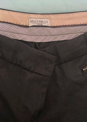 Pamuklu siyah Regular fit pantalon - Görsel 3