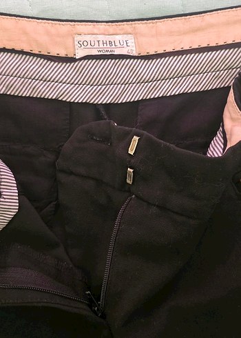 Pamuklu siyah Regular fit pantalon - Görsel 4