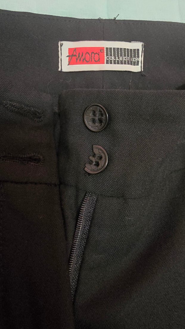 Siyah Kadın Midi Kumaş Pantolon - Görsel 4