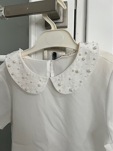 İnci detay yakalı bluz - Görsel 3
