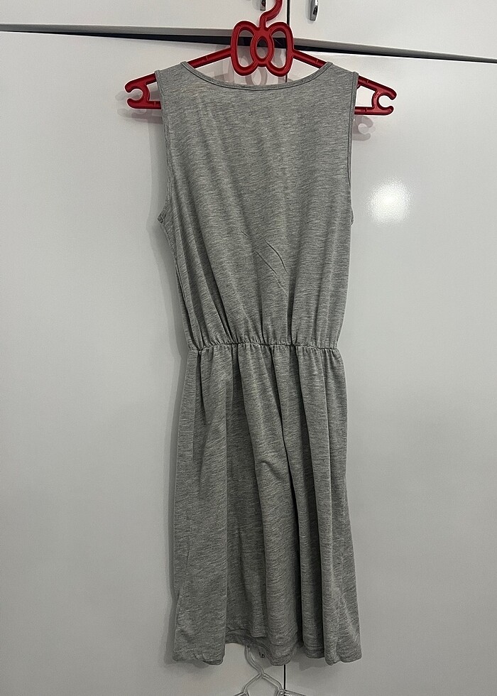 Gri günlük elbise - Görsel 3