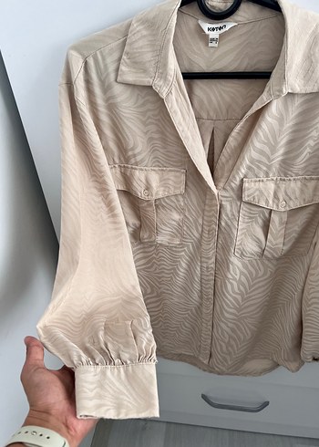 Klasik Yaka, Uzun Kollu, Cep Detaylı, Desenli Gömlek - Görsel 3