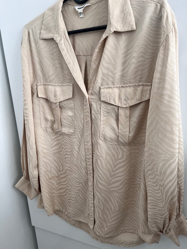 Klasik Yaka, Uzun Kollu, Cep Detaylı, Desenli Gömlek - Görsel 5