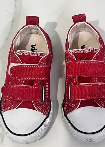 Kız Çocuk Kırmızı Cırt Cırtlı Spor Ayakkabı - Görsel 4