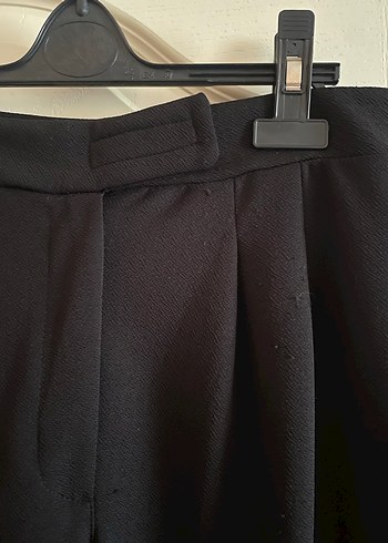 Kadın Siyah Pilili Ofis Kumaş Pantolon - Görsel 2