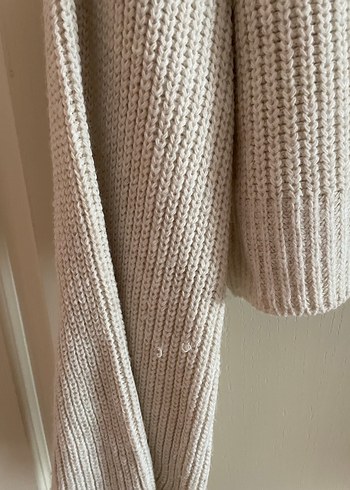 Bej Örgü Kadın Kazak, Uzun Kollu, Rahat Kesim - Görsel 4