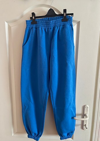 Kadın Mavi Kapüşonlu Eşofman Takımı - Görsel 3