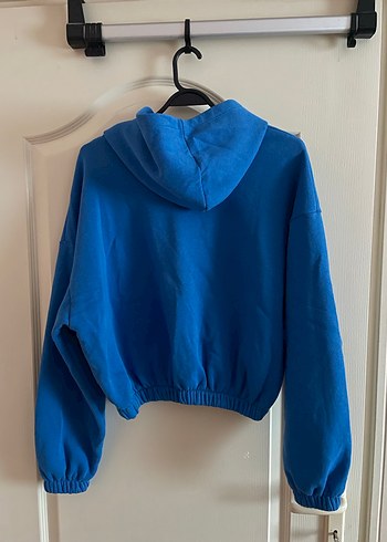 Kadın Mavi Kapüşonlu Eşofman Takımı - Görsel 2